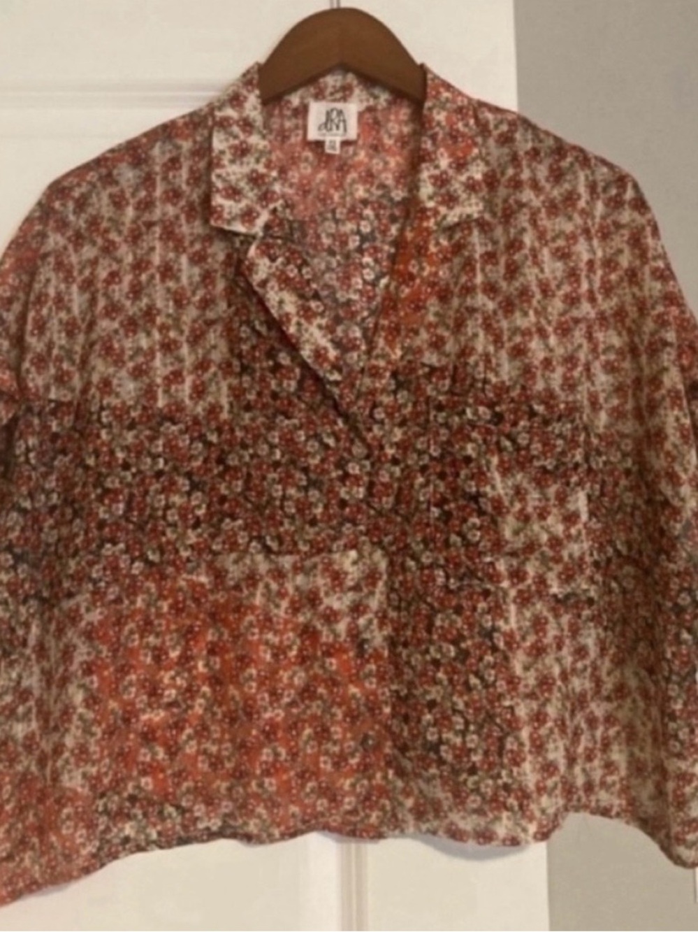 Anthropologie DRA Los Angeles Floral Button-down Blouse